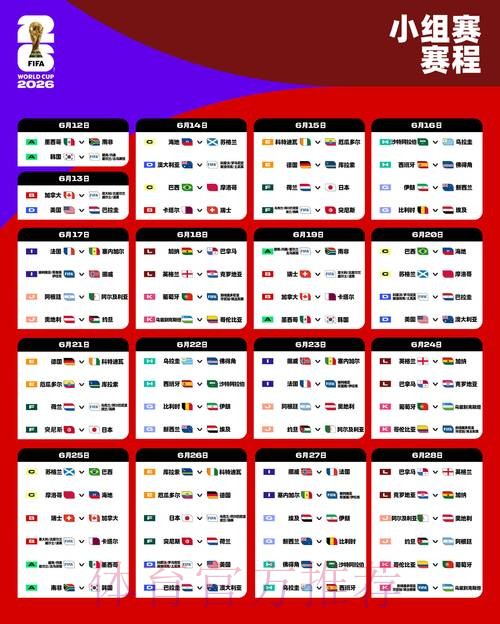 2026世界杯每日赛程APP